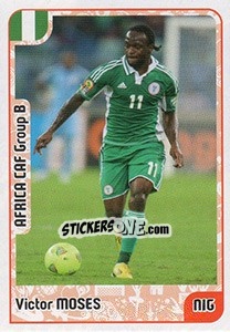 Sticker Victor Moses - Kvalifikacije za svetsko fudbalsko prvenstvo 2018 n. 22 - G.T.P.R School Shop