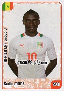 Sticker Sadio Mane - Kvalifikacije za svetsko fudbalsko prvenstvo 2018 n. 48 - G.T.P.R School Shop