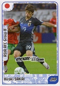 Sticker Hiroki Sakai - Kvalifikacije za svetsko fudbalsko prvenstvo 2018 n. 98 - G.T.P.R School Shop
