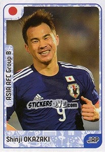 Sticker Shinji Okazaki - Kvalifikacije za svetsko fudbalsko prvenstvo 2018 n. 102 - G.T.P.R School Shop