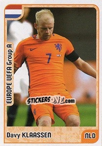 Sticker Davy Klaassen - Kvalifikacije za svetsko fudbalsko prvenstvo 2018 n. 135 - G.T.P.R School Shop