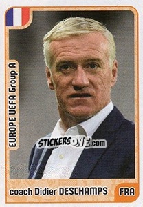 Sticker coach Didier Deschamps - Kvalifikacije za svetsko fudbalsko prvenstvo 2018 n. 148 - G.T.P.R School Shop