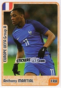 Sticker Anthony Martial - Kvalifikacije za svetsko fudbalsko prvenstvo 2018 n. 159 - G.T.P.R School Shop