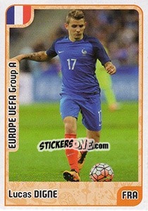 Sticker Lucas Digne - Kvalifikacije za svetsko fudbalsko prvenstvo 2018 n. 160 - G.T.P.R School Shop