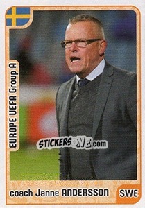 Sticker coach Janne Andersson - Kvalifikacije za svetsko fudbalsko prvenstvo 2018 - G.T.P.R School Shop