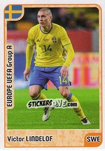 Sticker Victor Lindelof - Kvalifikacije za svetsko fudbalsko prvenstvo 2018 n. 174 - G.T.P.R School Shop