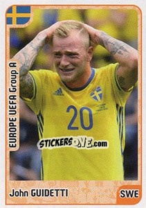 Sticker John Guidetti - Kvalifikacije za svetsko fudbalsko prvenstvo 2018 - G.T.P.R School Shop