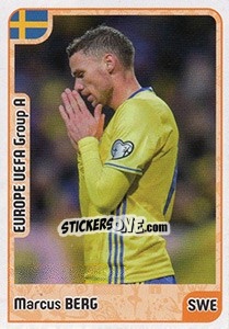 Sticker Marcus Berg - Kvalifikacije za svetsko fudbalsko prvenstvo 2018 n. 188 - G.T.P.R School Shop