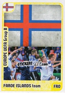 Sticker Faroe Islands team - Kvalifikacije za svetsko fudbalsko prvenstvo 2018 - G.T.P.R School Shop