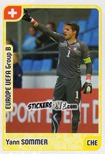 Sticker Yann Sommer - Kvalifikacije za svetsko fudbalsko prvenstvo 2018 - G.T.P.R School Shop