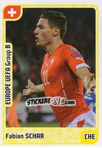 Sticker Fabian Schar - Kvalifikacije za svetsko fudbalsko prvenstvo 2018 n. 254 - G.T.P.R School Shop