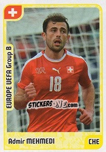 Sticker Admir Mehmedi - Kvalifikacije za svetsko fudbalsko prvenstvo 2018 n. 266 - G.T.P.R School Shop