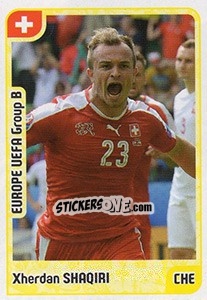 Sticker Xherdan Shaqiri - Kvalifikacije za svetsko fudbalsko prvenstvo 2018 n. 267 - G.T.P.R School Shop
