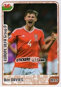 Sticker Ben Davies - Kvalifikacije za svetsko fudbalsko prvenstvo 2018 n. 405 - G.T.P.R School Shop