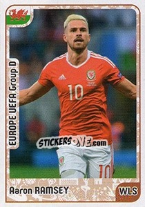 Sticker Aaron Ramsey - Kvalifikacije za svetsko fudbalsko prvenstvo 2018 n. 411 - G.T.P.R School Shop