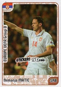 Sticker Nemanja Matic - Kvalifikacije za svetsko fudbalsko prvenstvo 2018 n. 452 - G.T.P.R School Shop