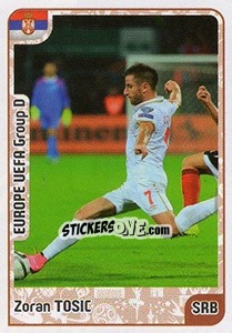 Sticker Zoran Tosic - Kvalifikacije za svetsko fudbalsko prvenstvo 2018 - G.T.P.R School Shop