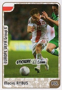 Sticker Maciej Rybus - Kvalifikacije za svetsko fudbalsko prvenstvo 2018 n. 494 - G.T.P.R School Shop