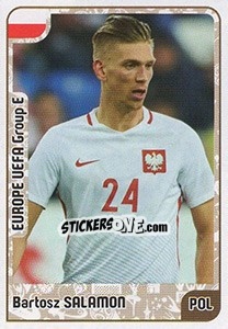 Sticker Bartosz Salamon - Kvalifikacije za svetsko fudbalsko prvenstvo 2018 n. 496 - G.T.P.R School Shop