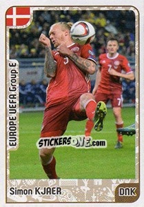 Sticker Simon Kjaer - Kvalifikacije za svetsko fudbalsko prvenstvo 2018 n. 513 - G.T.P.R School Shop