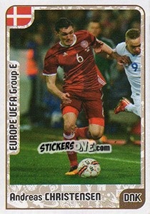 Sticker Andreas Christensen - Kvalifikacije za svetsko fudbalsko prvenstvo 2018 - G.T.P.R School Shop