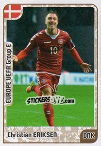 Sticker Christian Eriksen - Kvalifikacije za svetsko fudbalsko prvenstvo 2018 n. 519 - G.T.P.R School Shop