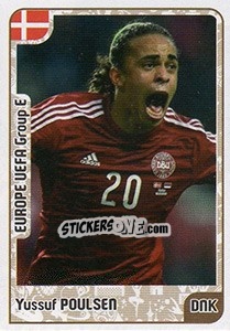 Sticker Yussuf Poulsen - Kvalifikacije za svetsko fudbalsko prvenstvo 2018 n. 524 - G.T.P.R School Shop