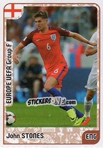 Sticker John Stones - Kvalifikacije za svetsko fudbalsko prvenstvo 2018 n. 591 - G.T.P.R School Shop