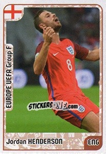 Sticker Jordan Henderson - Kvalifikacije za svetsko fudbalsko prvenstvo 2018 n. 592 - G.T.P.R School Shop
