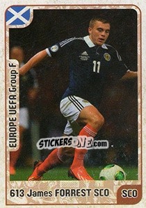 Sticker James Forrest - Kvalifikacije za svetsko fudbalsko prvenstvo 2018 - G.T.P.R School Shop