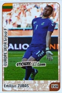 Sticker Emilijus Zubas - Kvalifikacije za svetsko fudbalsko prvenstvo 2018 - G.T.P.R School Shop