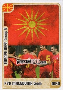 Sticker FYR Macedonia team - Kvalifikacije za svetsko fudbalsko prvenstvo 2018 - G.T.P.R School Shop