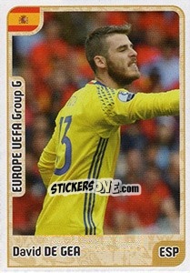 Sticker David de Gea - Kvalifikacije za svetsko fudbalsko prvenstvo 2018 n. 660 - G.T.P.R School Shop