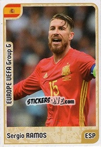 Sticker Sergio Ramos - Kvalifikacije za svetsko fudbalsko prvenstvo 2018 - G.T.P.R School Shop