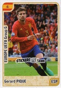 Sticker Gerard Pique - Kvalifikacije za svetsko fudbalsko prvenstvo 2018 n. 662 - G.T.P.R School Shop
