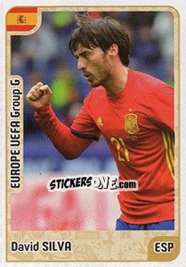 Sticker David Silva - Kvalifikacije za svetsko fudbalsko prvenstvo 2018 n. 667 - G.T.P.R School Shop