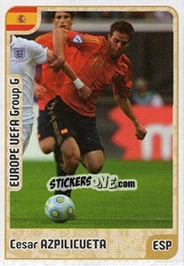 Sticker Cesar Azpilicueta - Kvalifikacije za svetsko fudbalsko prvenstvo 2018 n. 671 - G.T.P.R School Shop
