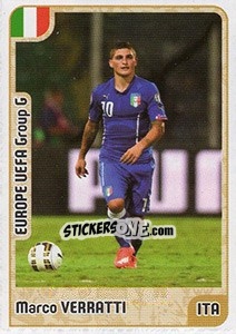 Sticker Marco Verratti - Kvalifikacije za svetsko fudbalsko prvenstvo 2018 - G.T.P.R School Shop