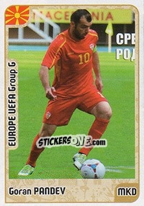 Sticker Goran Pandev - Kvalifikacije za svetsko fudbalsko prvenstvo 2018 - G.T.P.R School Shop