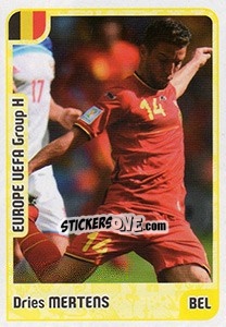 Sticker Dries Mertens - Kvalifikacije za svetsko fudbalsko prvenstvo 2018 n. 756 - G.T.P.R School Shop