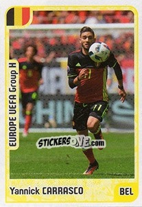Sticker Yannick Carrasco - Kvalifikacije za svetsko fudbalsko prvenstvo 2018 n. 763 - G.T.P.R School Shop