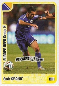 Sticker Emir Spahic - Kvalifikacije za svetsko fudbalsko prvenstvo 2018 - G.T.P.R School Shop