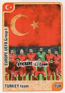 Sticker Turkey team - Kvalifikacije za svetsko fudbalsko prvenstvo 2018 - G.T.P.R School Shop