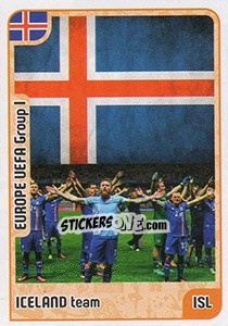 Sticker Iceland team - Kvalifikacije za svetsko fudbalsko prvenstvo 2018 - G.T.P.R School Shop