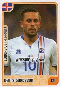 Sticker Gylfi Sigurdsson - Kvalifikacije za svetsko fudbalsko prvenstvo 2018 n. 874 - G.T.P.R School Shop
