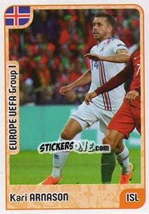 Sticker Kari Arnason - Kvalifikacije za svetsko fudbalsko prvenstvo 2018 n. 877 - G.T.P.R School Shop