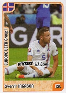 Sticker Sverrir Ingason - Kvalifikacije za svetsko fudbalsko prvenstvo 2018 - G.T.P.R School Shop