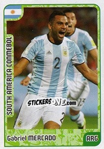 Sticker Gabriel Mercado - Kvalifikacije za svetsko fudbalsko prvenstvo 2018 n. 913 - G.T.P.R School Shop