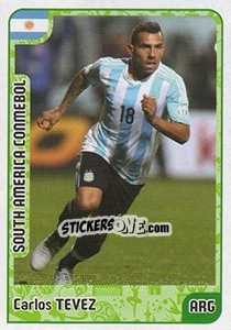 Sticker Carlos Tevez - Kvalifikacije za svetsko fudbalsko prvenstvo 2018 - G.T.P.R School Shop