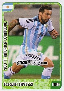Sticker Ezequiel Lavezzi - Kvalifikacije za svetsko fudbalsko prvenstvo 2018 - G.T.P.R School Shop